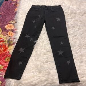 DRIFTWOOD Black Skinny Jeans with Star Pattern